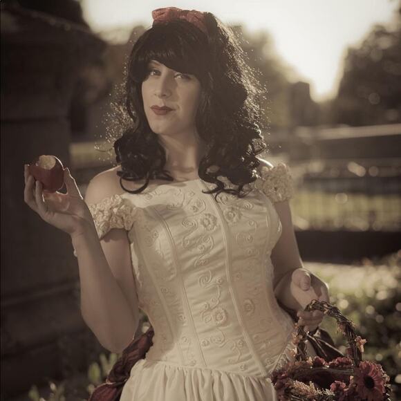 90s corset floral wedding dress - Picture 4 of 13